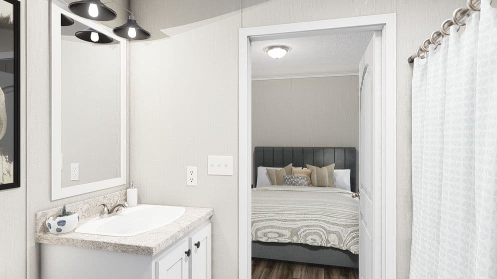 The fusion 32h bathroom home features