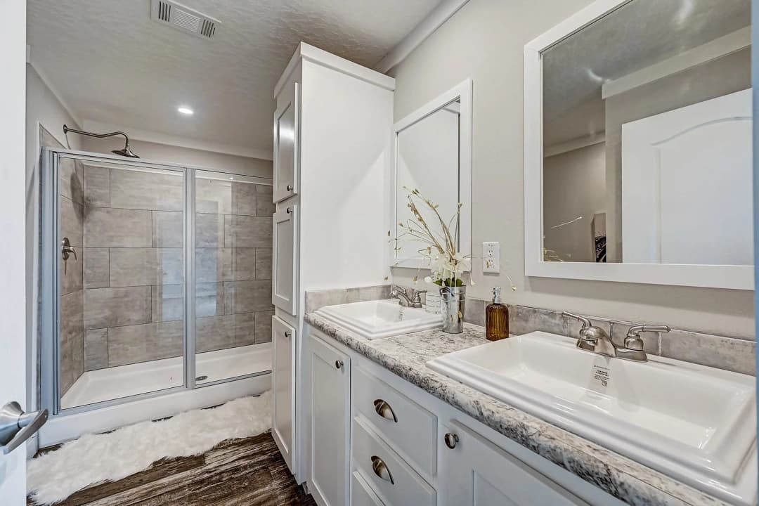 Champion community bathroom home features