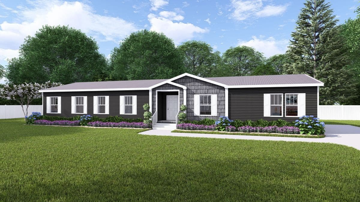 The hexagon hero, elevation, and exterior home features
