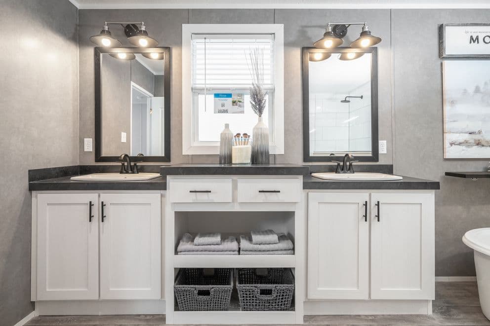 The fusion 3260 bathroom home features